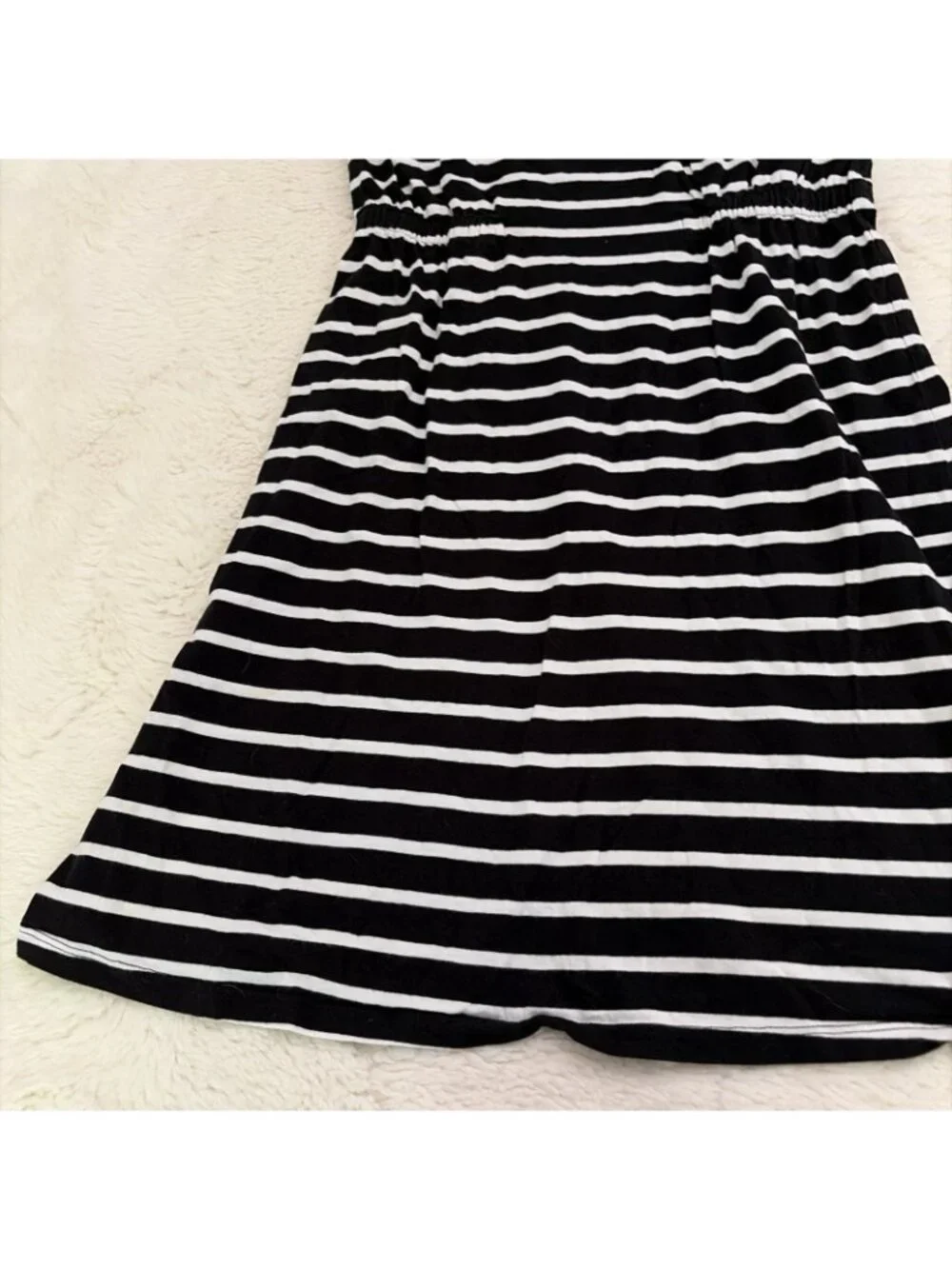 Old Navy Girls XL 14/16 Black Striped Dress Coastal Nautical Preppy